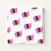 Popsicles Ice Cream Lolly Personalized Sketchbook Notitieboek (Achterkant)