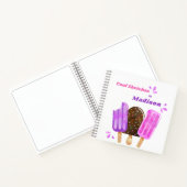 Popsicles Ice Cream Lolly Personalized Sketchbook Notitieboek (Binnen)