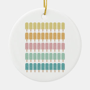 Popsicles  Ice Cream Retro Summer Design Keramisch Ornament