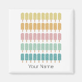 Popsicles  Ice Cream Retro Summer Design Magneet (Voorkant)