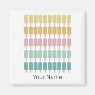 Popsicles  Ice Cream Retro Summer Design Magneet