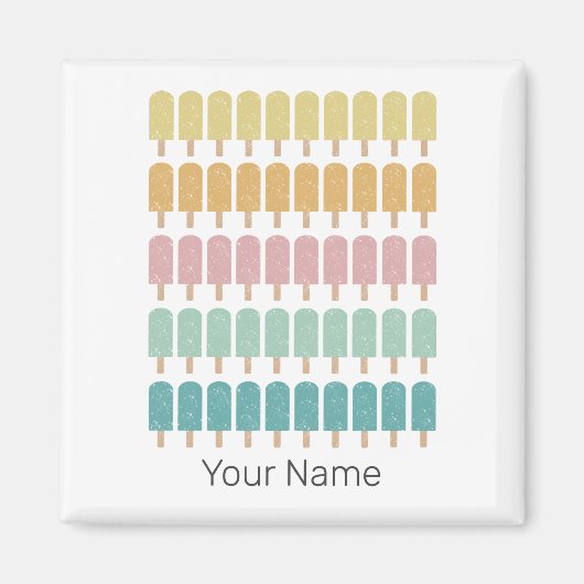 Popsicles  Ice Cream Retro Summer Design Magneet (Voorkant)