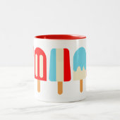 Popsicles rayés Mug personnalisé (Centre)