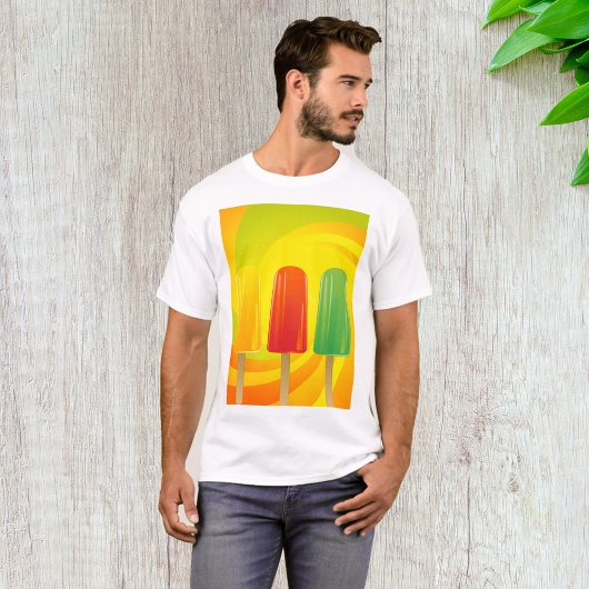 Popsicles Yellow Red Green Mannen T-Shirt