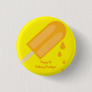 Popsiculair Cute Summer 1st Birthday Party Thema Ronde Button 3,2 Cm