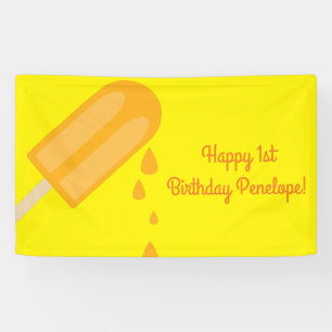 Popsiculair Cute Summer 1st Birthday Thema Spandoek