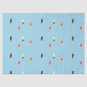 Popsielijs op blauw tissuepapier