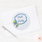 Popsifiek Pool Party Ronde Sticker (Envelop)