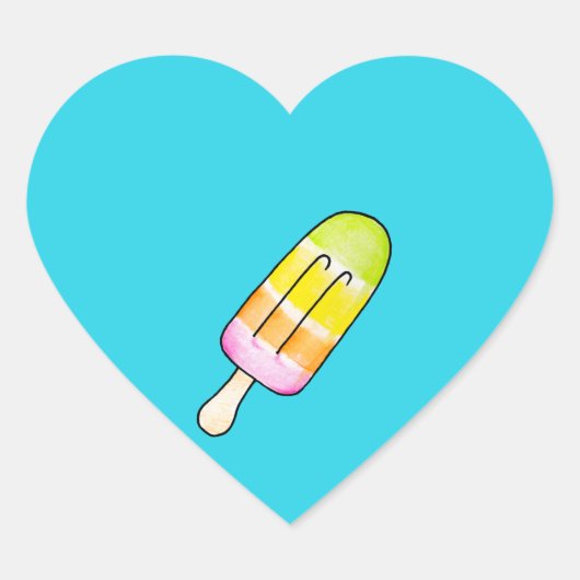 Popsikel Hart Sticker (Voorkant)
