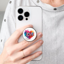PopSocket « AMOUR », conçu avec une éclaboussure é