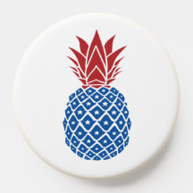 Ananas rouge blanc et bleu