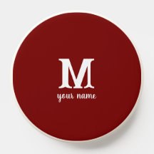 Nom du monogramme rouge simple