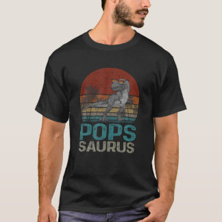 Popssaurus T Rex Dinosaur Funny Poppen Saurus Fami T-shirt