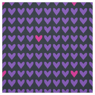 POPSTAR - Mod Paarse en Hot Pink Valentijn Hearts Stof