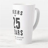 Populair 25e trouwdag latte mok cadeau (Rechterhoek)