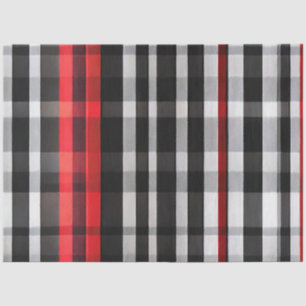 Populair Abstract Rood Zwart Plaid Collectie Tissuepapier