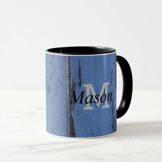 Populair bijtend hout, manly Custom Blue Mok (Voorkant rechts)