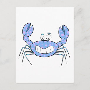 Populair blauw krabby uniek Cute Cute Cft-Cadeau Briefkaart