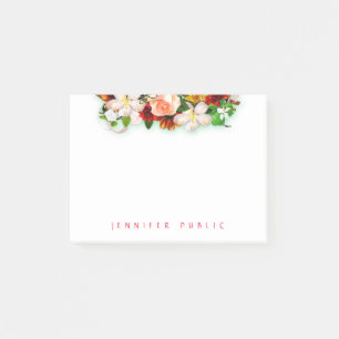 Populair Bloemenboeket Sjabloon Modern Kleurrijk Post-it® Notes