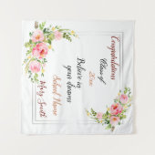 Populair Bloemstuk Customize Zilver Wandkleed (Voorkant (horizontaal))