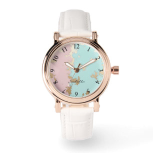 Populair Blush Roze Mint Goud Luxe Collectie Horloge