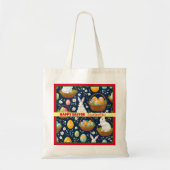 Populair Bunny Happy Easter Collectie Tote Bag (Voorkant)
