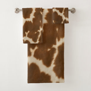 Populair Elegant Koe Faux Leather Collectie Bad Handdoek