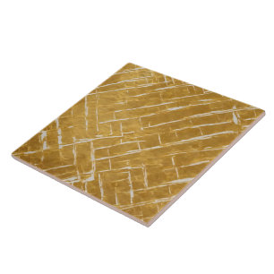 Populair Goud Wit  Art Deco Collectie Tegeltje