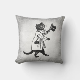 Populair kattenkat Faux Canvas Sierkussen