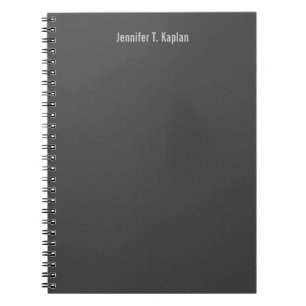 Populair lettertype grijs professioneel minimalist notitieboek