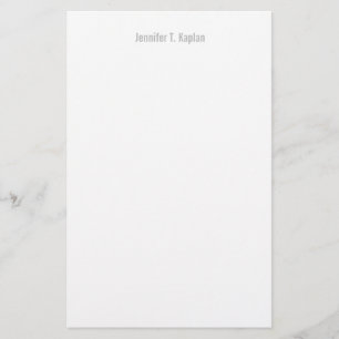 Populair Lettertype Grijs Wit Professioneel Minima Briefpapier