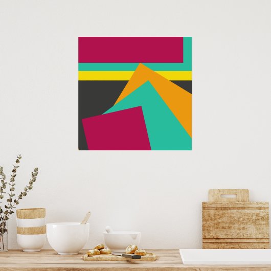 Populair modern geometrisch ontwerp, poster (Keuken)