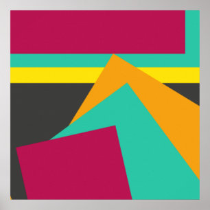 Populair modern geometrisch ontwerp, poster