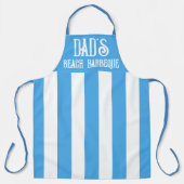 Populair Stijlvol Blauw en Wit Brede Streep Schort (Voorkant)