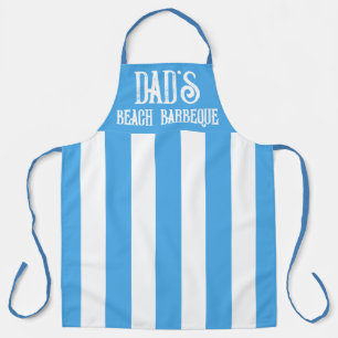 Populair Stijlvol Blauw en Wit Brede Streep Schort