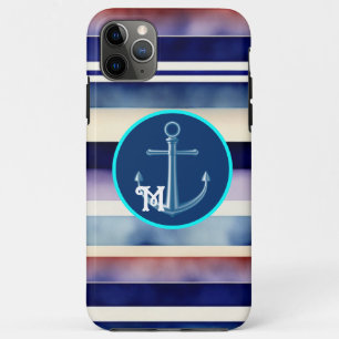 Populair Summer Navy Blue Boat Stripes Collectie iPhone 11 Pro Max Hoesje