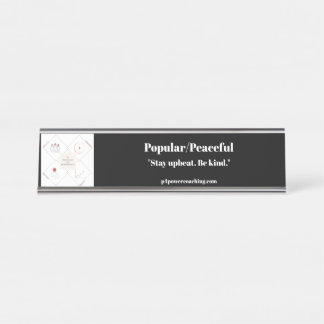 Populair/Vreedzaam Zilveren Bureaublad Plaquette Bureau Naambordje
