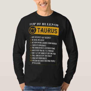 Populaire 10 regels van de dierentuin van Taurus T-shirt
