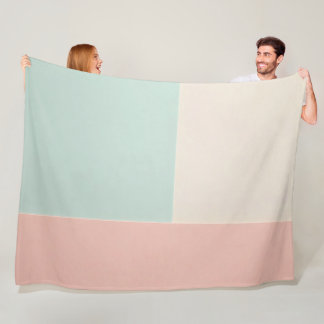 Populaire Abstracte Blush Roze Mint Collectie Fleece Deken