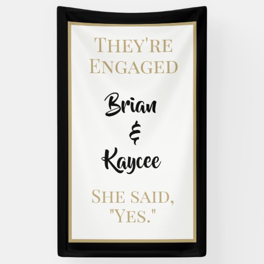 Populaire ! Bannière fiançailles verticale personn (Vertical)