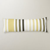 Populaire Big Stripes met naam in Custard Yellow Lichaamskussen (Achterkant)