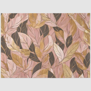 Populaire Blush Pink Gold Boho Leaves Collectie Tissuepapier
