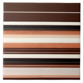 Populaire Bruin Wit Linnen Textuur Collectie Tegeltje (Voorkant)