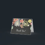 Populaire Chalkboard Floral Merci Note<br><div class="desc">Beau tableau noir fleurs vives merci carte de note.</div>