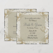 Populaire en elegante uitnodiging tot weddenschapp (Voorkant / Achterkant)