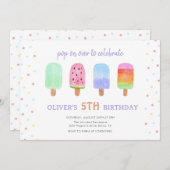 Populaire ijscream-Pop op meer dan één dag Kaart (Voorkant / Achterkant)