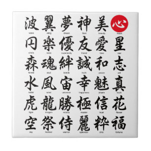 Populaire Japanse Kanji Tegeltje