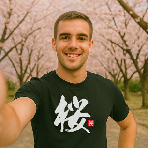 Populaire Kanji [桜] Kersenbloesems T-shirt