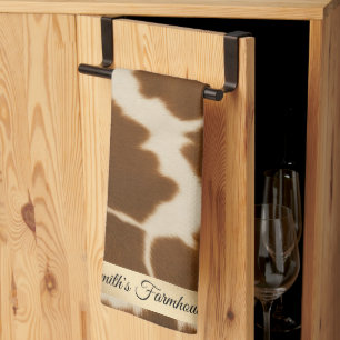 Populaire Koe Faux Leather Elegant Collectie Theedoek