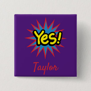 Populaire kunst in Cool en Trendy Vierkante Button 5,1 Cm